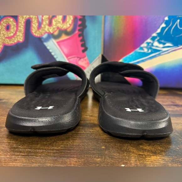 Under Armour Women's Ignite 7 Slides Sandal Flip Flop size 8 black - Picture 6 of 11